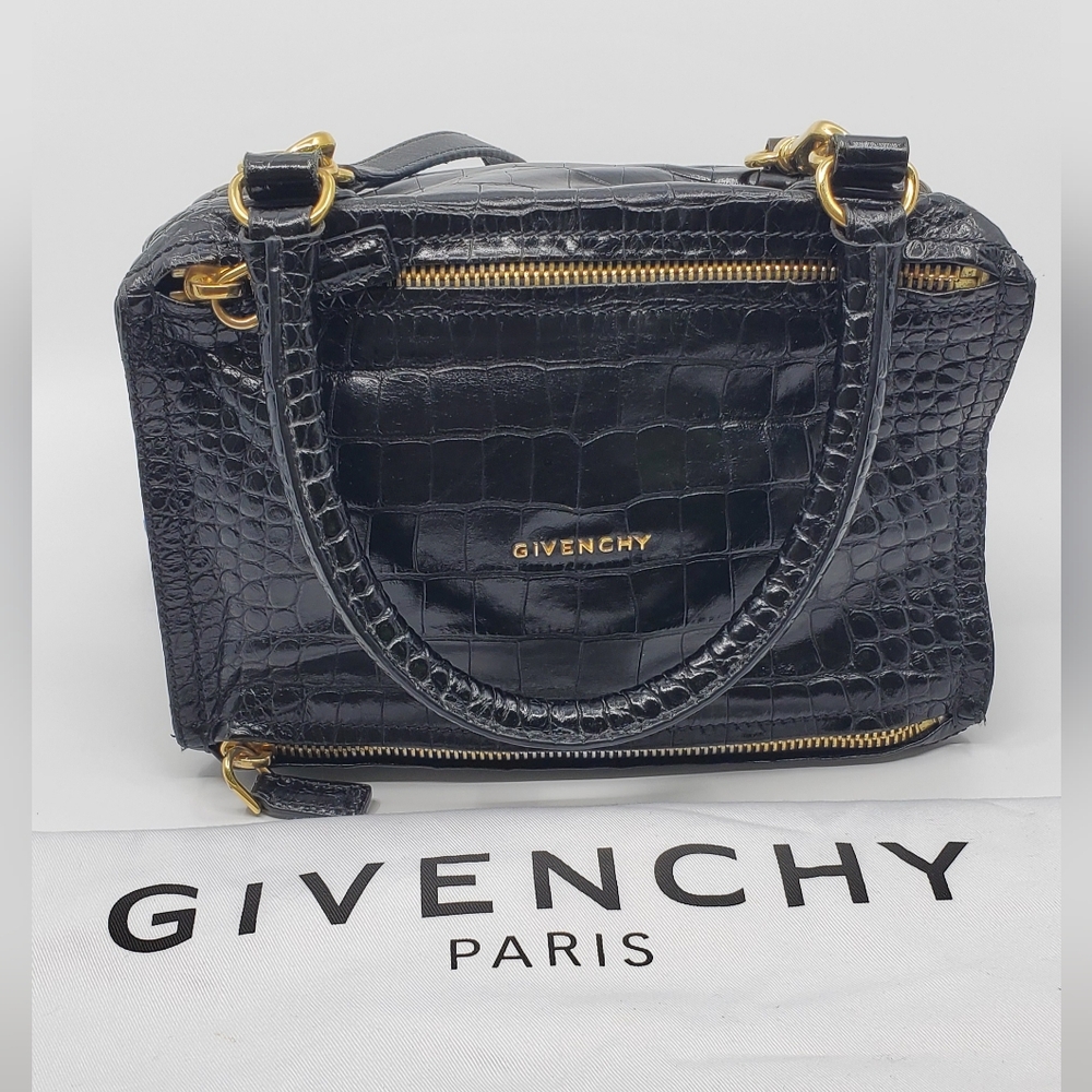 Givenchy Pandora Croc Embossed Bag